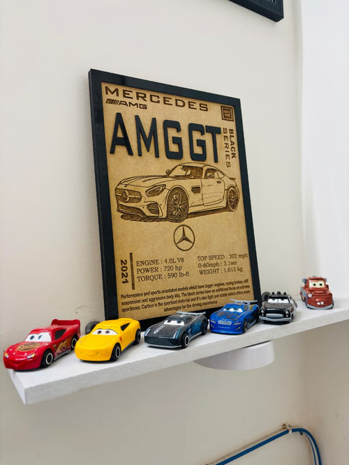 Mercedes-AMG GT Black Series – Premium Laser Engraved Wooden Art